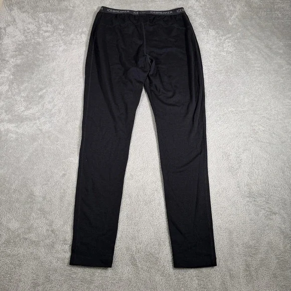 Icebreaker Merino 260 Leggings Womens Large Black Bodyfit Base Layer Thermal - Picture 2 of 10